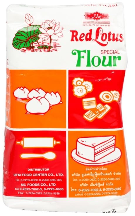 Red Lotus - Harina especial para bollos al vapor, galletas, pasteles, galletas, 2.2 libras (35.27 oz), paquete de 9