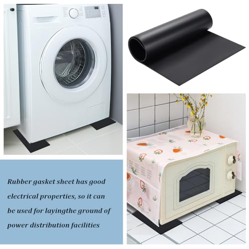 AHANDMAKER Vollgummiplattenrolle 12 x 24 Zoll Gummiplatten Streifen Hochleistungsgummi Einseitige Platte Für DIY Dichtungen Bodenbelag Abdichtung Innenschuh Abschirmen Polsterung Matte