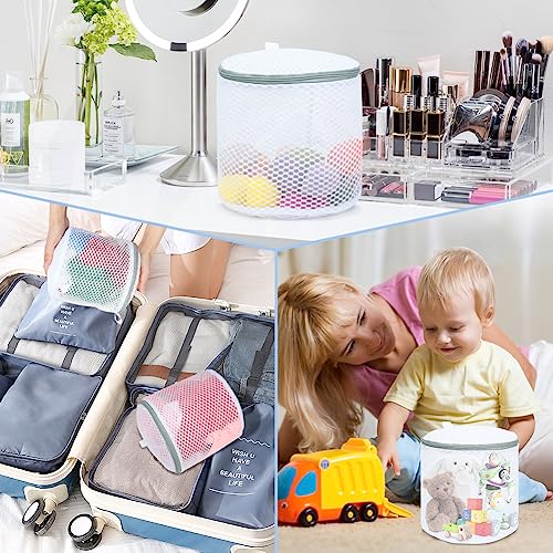 Image of Vivifying Bra Bags for Laundry, 2 Pack Honeycomb Mesh Bra Washing Bags for Laundry, Washing Machine, Lingerie, Delicates, Sock and Baby Clothes