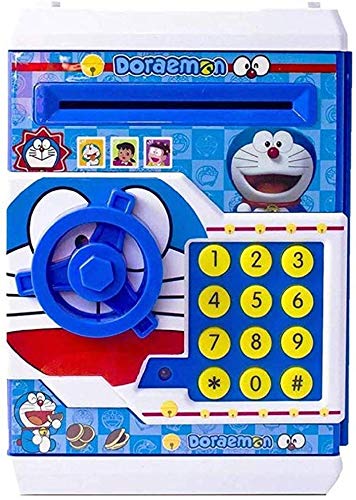 ANVITTOYWORLD Money Safe ATM Kids Piggy Savings Bank with Electronic Lock with Password, Cartoon (Blue) (B07ZY6YSD4) Amazon Price History, Amazon Price Tracker
