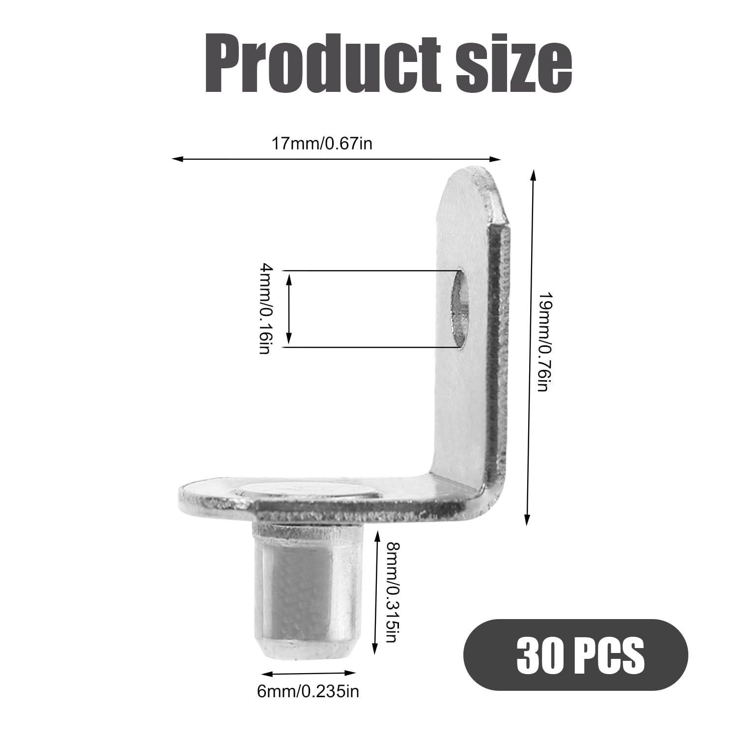 Supporti Mensola 40 Pezzi - Pioli A L In Acciaio 6mm, Per Mobili E Armadi