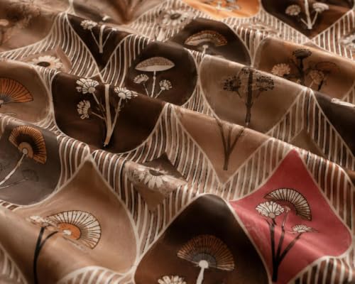 Image of Microfiber Fabric 8Pcs Diwan Blend Set of 60X90 Inch 1Bedsheet 16x16inch 5Cushion Covers 18x28 inch 2Bolster Covers (Cubical)