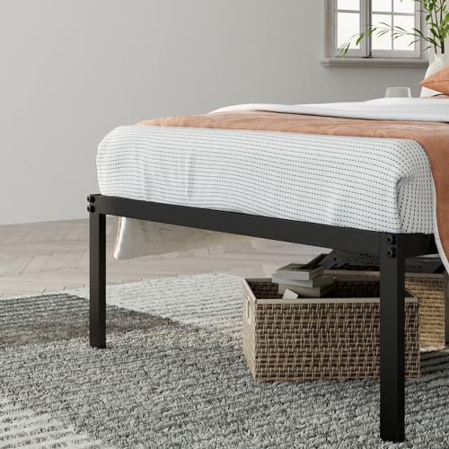 Image of Zinus Yelena 14 Inch Classic Metal Platform Bed Frame with Steel Slat Support / Mattress Foundation, Twin