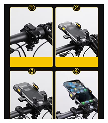 Suporte para celular de bicicleta, rotação de 360°, espelho retrovisor de motocicleta, suporte de te