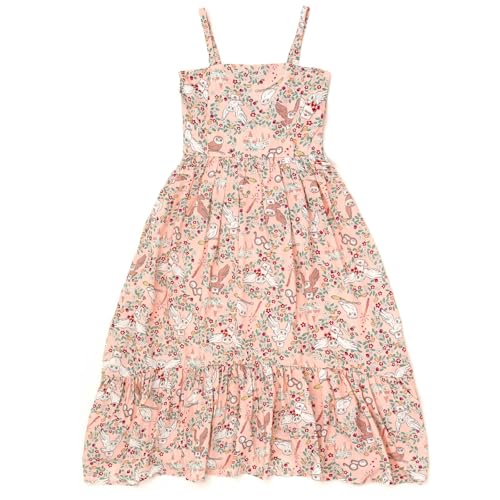 Harry Potter Hedwig Little Girls Square Neck Smocked Cami Maxi Dress Gossamer Pink 7-8