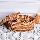 Material: Tejido de ratán otoño de alta calidad, tamaño: A: 30 x 13 cm, B: 26 x 9 cm, C: 28 x 10 cm.