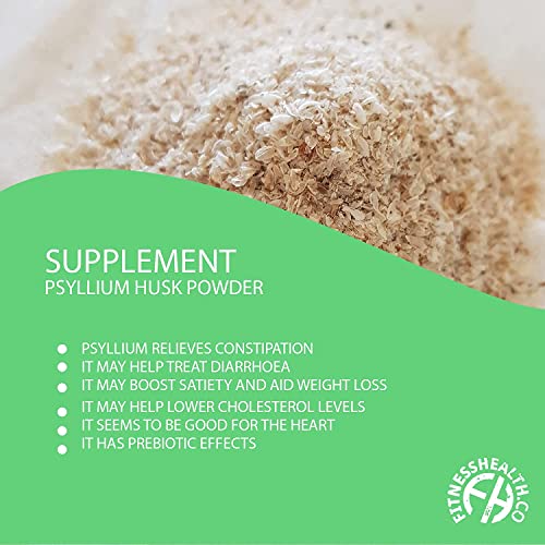 Psyllium Husk Powder 100% Pure Fibre - Premium Quality High Nutritional Value - Prebiotic - Vegan Psyllium Husk - Gluten Free - Digestion Plantago Ovata Powder - Psyllium Seeds - (100G) #TOP1