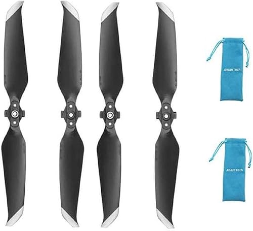 Amazetech DJI Mavic Air 2 original (compatible con Mavic Air 2S) hélices de bajo ruido, 2 pares con 2 bolsas de hélice, DJI Mavic Air 2 Mavic Air 2S