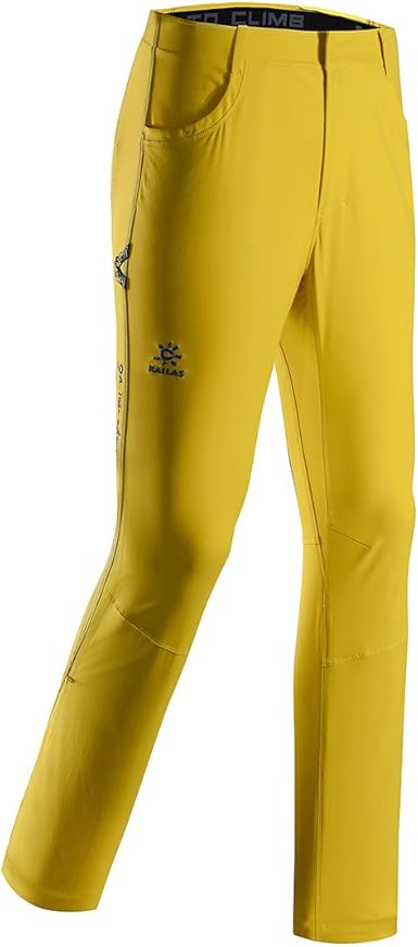 yellow climbing pants