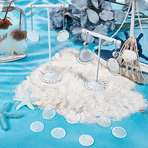 SUNNYCLUE 1 Box 100Pcs Shell Charms Seashell Charm 20mm Flat Round Natural Seashell Slices Capiz Shell Beads Coin Sea Ocean Summer Disc Charms for jewellery Making Charm DIY Wind Chime Earring Supply - Image 4