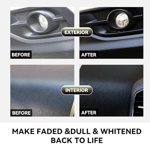 Image of ROKTRY 1 pcs Plastic Restorer for Cars ,Lasting Auto Restoring Liquid , Exterior and Interior Plastic Revitalizing , Resists Water,Auto Exterior & Interior Plastic Cleaner