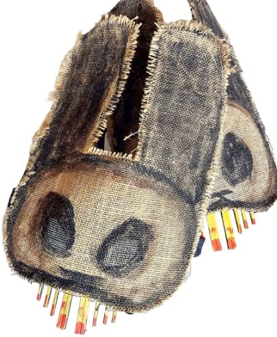 Creepy Bunny Mask - Scary Burlap Rabbit Mask - Halloween Horror Prop - Masquerade Disguise - Party Animals Masks