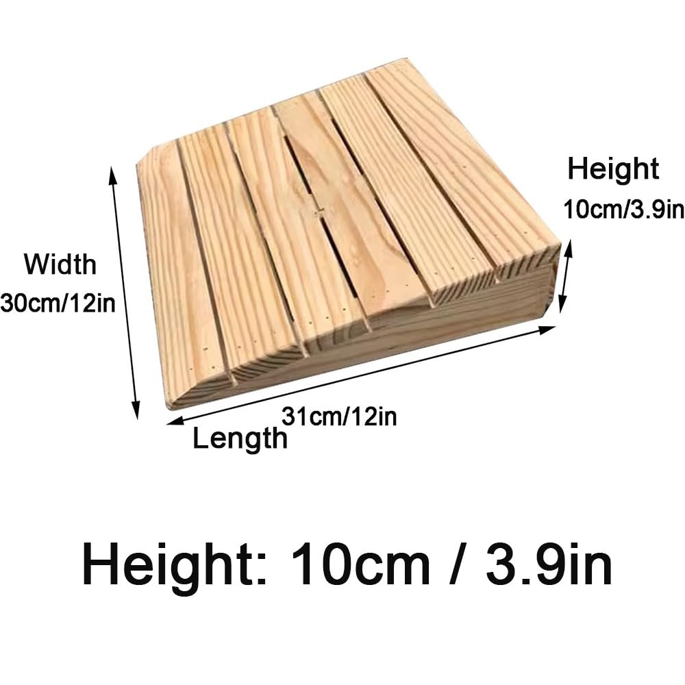 Rampa De Entrada De Madera Ligeras Rampas De Bordillo, Madera Rampas De Acceso De 7cm 8cm 10 Cm 15cm De Altura, Portátiles Rampas para Silla De Ruedas(Height: 10cm/3.9in)