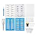 Produktbild Augenbrauen Tattoo Kit, 5 STÜCKE Praxis Haut + 5 Stücke Nadeln Klingen + Pigment Flasche Tassen Houlder + Tattoo Manuelle Stift + Augenbraue Messen Balance Lineal(7#)