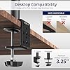VIVO Dual Monitor Desk Mount, Holds 2 Computer Screens up to 30 inches and 22lbs Each, Heavy Duty Fully Adjustable Steel Stand with C-Clamp and Grommet, Black, STAND-V002 #4