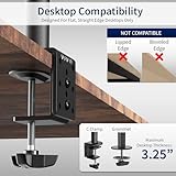 VIVO Single Monitor Arm Desk Mount, Holds Screens up to 32 inch Regular and 38 inch Ultrawide, Fully Adjustable Stand with C-Clamp and Grommet Base, VESA 75x75mm or 100x100mm, Black, STAND-V001 - Image 5