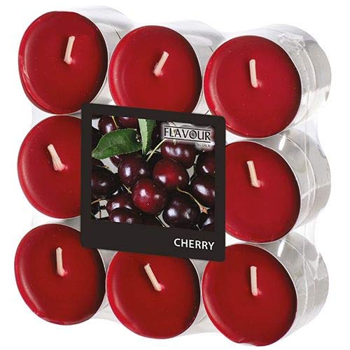 GALA "Flavour by Duftlichte Ø 37,5 mm, 16,6 mm Bordeaux - Cherry 96916 Teelichte Duftkerzen, 180 Stück
