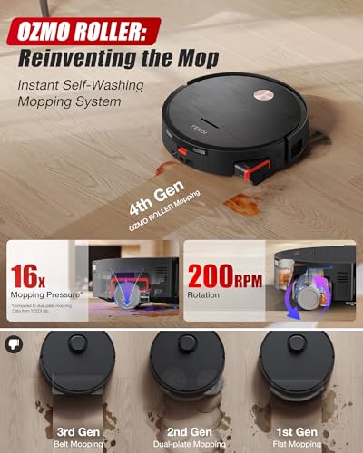 Robot vacuum in use