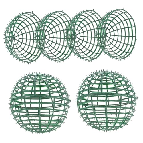 Vaguelly 4Pcs Artificial Grass Ball Frame Plastic Topiary Cage for DIY Floral Arrangements Easy to Assemble Garden Decor Holder for Wedding and Party Displays