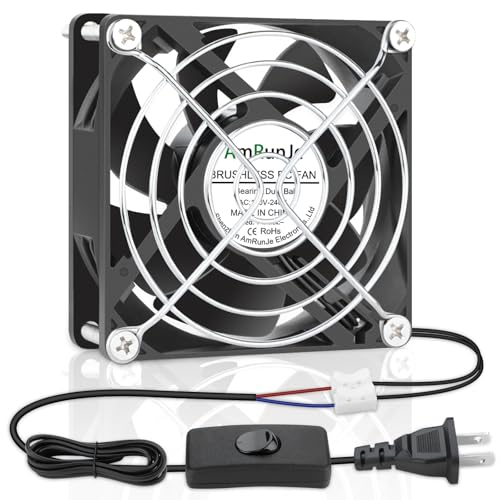 Ventilateur carré 80mm pour réfrigérateur RV et meuble technique afin de réguler la température