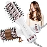 4-in-1 Hair Dryer Brush, Mini Blow Dryer Brush 2 Inch, Travel Brush Dryer Mini for Hot Air/Cold Setting/Styler/Volumizer/Straightener/Curler
