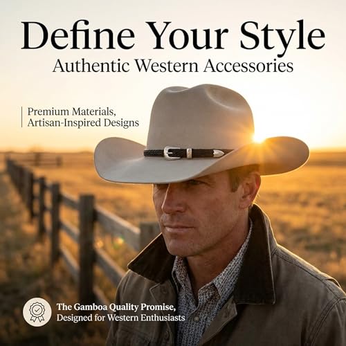 Image of Gamboa 100% Natural Horsehair Hat Bands for Cowboy and Panama Hats for Men and Women Western Hat Bands