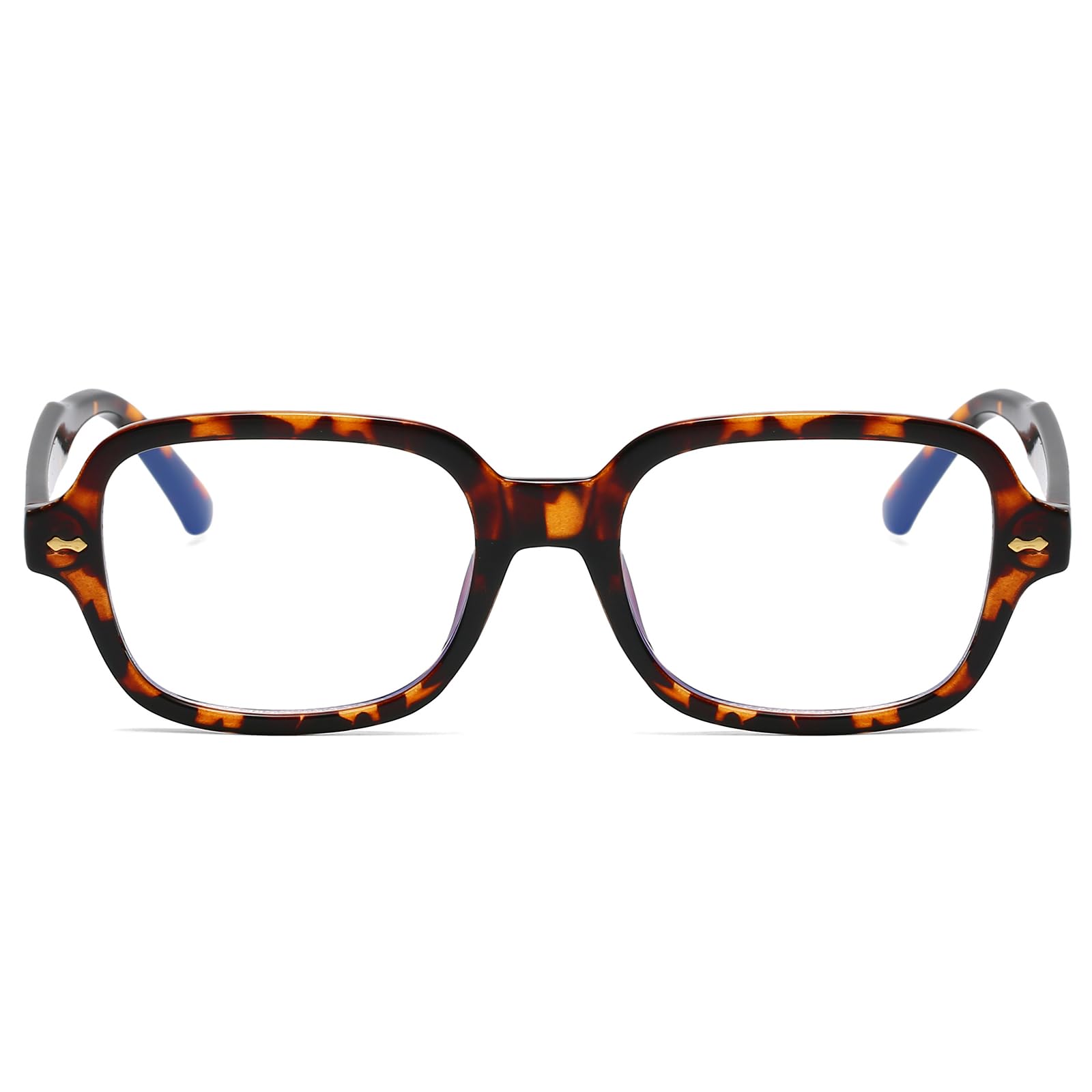 LJCZKA Rectangle Blue Light Glasses Women Men Computer Glasses Square Frame Anti Eye-Fatigue for Reading, Texting & Gaming