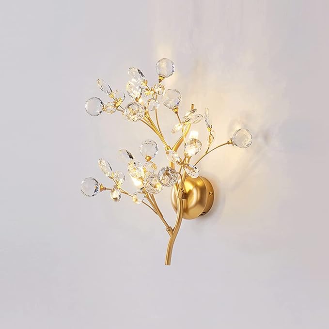Elksdut 3-lichts kristallen wandlampen moderne schansen gouden wandlamp verlichtingsarmaturen, G4 binnendecoratie wandgemonteerde lamp voor slaapkamer woonkamer nachtkastje gang restaurant