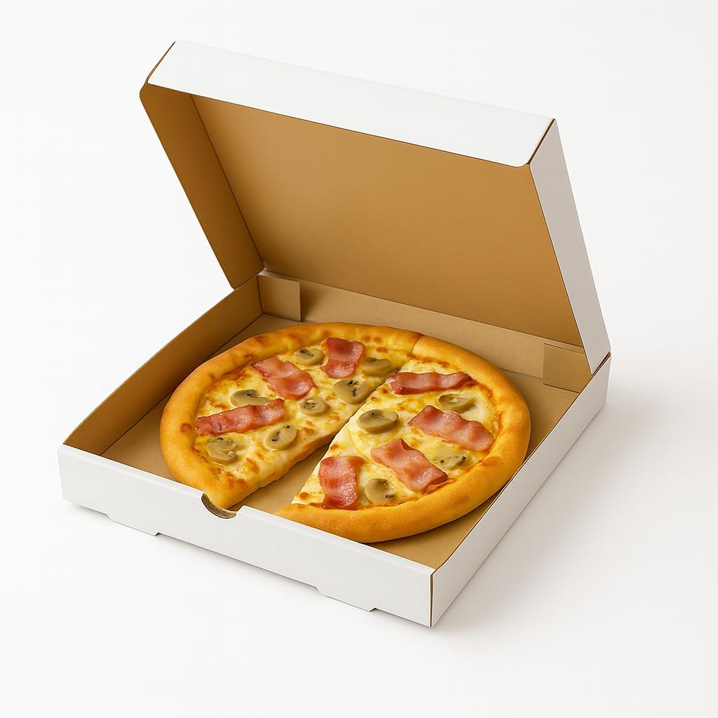 Pizza Boxes 18" x 18" Corrugated Plain White Pizza Boxes (Case of 50)