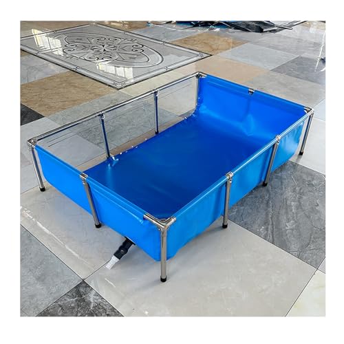 Bassin d'aquarium en PVC structure en acier et vanne de vidange pour koï