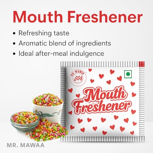 Image of Mr. Mawaa Bambaiya Mukhwas 900 Pieces | Sweet Paan Flavour Mouth Freshener | Indian Mukhwas After Meal | Refreshing & Tasty Digestive | Vegetarian Mini Sachet Pack