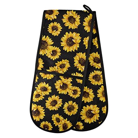 YOUJUNER Floral Sunflower Double Oven Gloves Cover