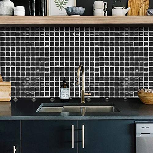 Tunkence 10 Sheets Stick On Tiles Kitchen Backsplash Peel And Stick Self Adhesive Bathroom Wall Tiles 3D Self Adhesive Tiles For Bathroom Kitchen Wall Tile Edges #TOP3