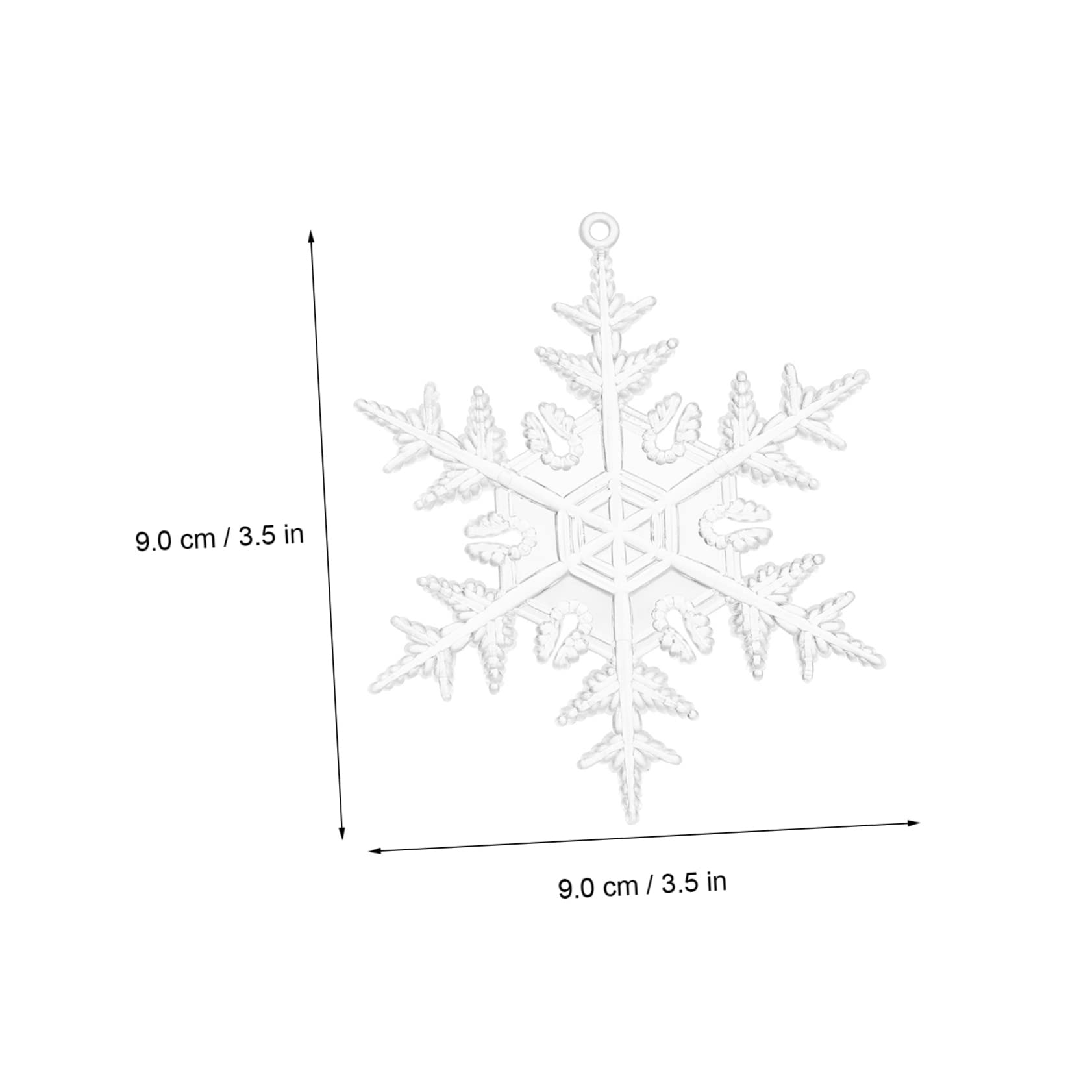 MAGICLULU 4 Ensembles Pendentif Flocon De Neige Transparent Décoration Suspendue Flocon De Neige Flocons De Neige Suspendus Étincelants Noël Lumières De Fête en Plein Air 18 Pièces * 4