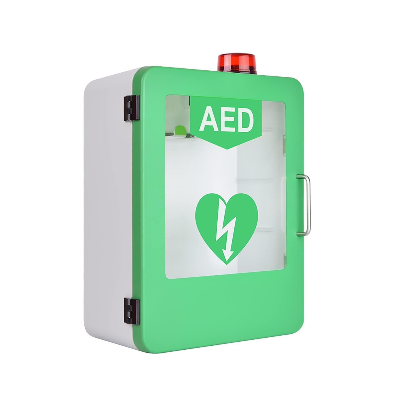 AED-Defibrillator-Aufbewahrungsschrank zur Wandmontage, Außenbox für Herz-Defibrillator, mit Alarm-Notfall-Blitzlicht, passend für AED-Defibrillatoren aller Marken, für Krankenhäuser
