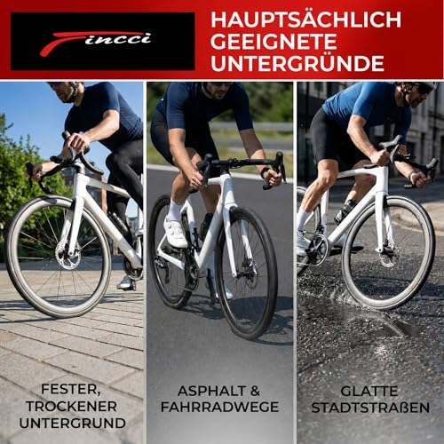 Fincci Fahrradreifen 28 Zoll - Set Paar 23-622 700x23c Reifen mit Fahrradschlauche 28 Zoll und 1mm Pannenschutz 60 TPI, für Rennrad, Stadtfahren, Tourenrad Race, e Bike, 2er Pack Fahrradzubehör