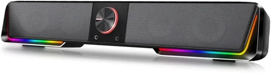GS570 Darknets Support aux 3.5 Surround RGB Speakers Column Sound bar for Computer PC loudspeakers