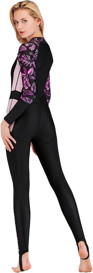 Akaeys Women's Full Body Swimsuit Rash Guard One Piece Long Sleeve Long Leg Swimwear with UV Sun Protection - Image 3
