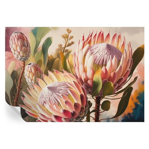 Cubiertas de pared de flores protea 152x104 cm para tapar imperfecciones 2