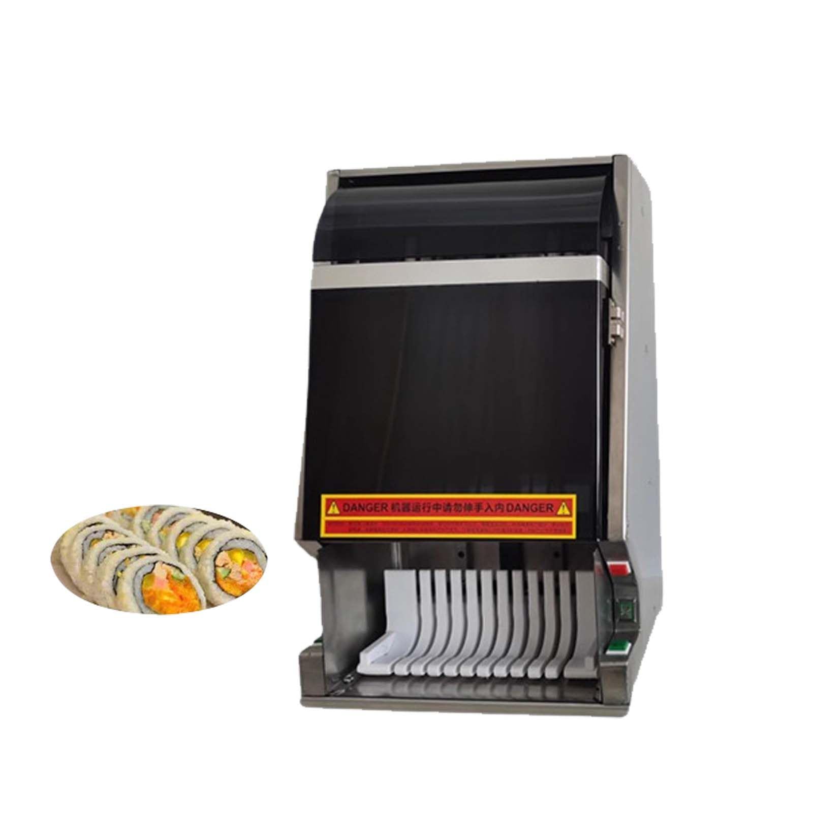 BANGBANGJI Automatischer Sushi-Maker, 8/10/12 Scheiben, automatische Sushi-Rollenschneidemaschine, für Restaurant, Küche, mit Edelstahlklinge, automatischer Sushi-Rollenschneider 8pieces