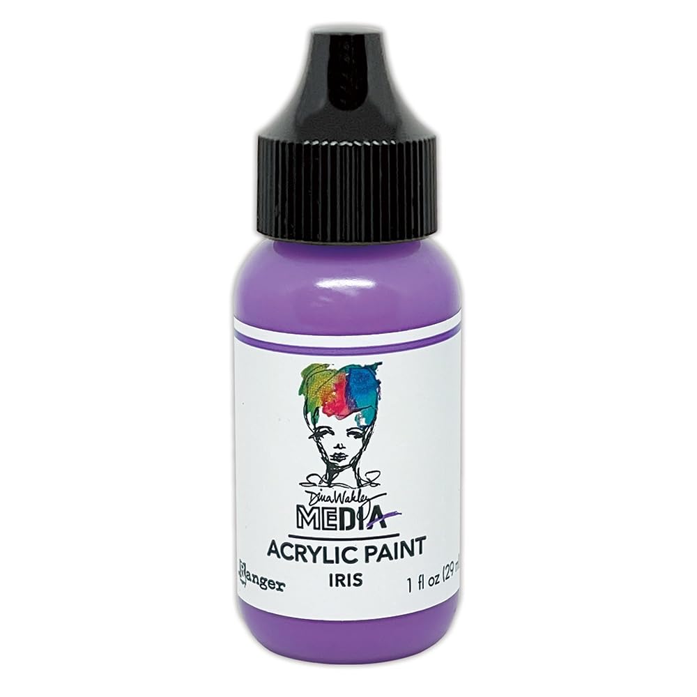 Ranger Purple Dina Wakley Media Heavy Body Acrylic Paint 1Oz-Iris