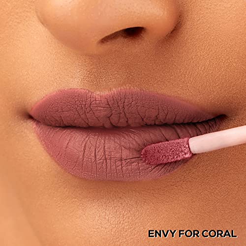 Image of RENEE Stay With Me Mini Matte Lipstick - Envy For Coral l Transfer Proof & Smudge-Proof | Long Lasting l Highly Pigmented l Velvety, Matte Finish l Travel Friendly l Enriched with Vitamin E l 2 ml