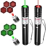MIPREZT [2 Packs Green+Red] Rechargeable Laser Pointer High Power Green Red Beam Laser Light Long Distance Range for TV/LED/LCD Screens Tactical Flashlights Presentation Office/Outdoors/Astronomic