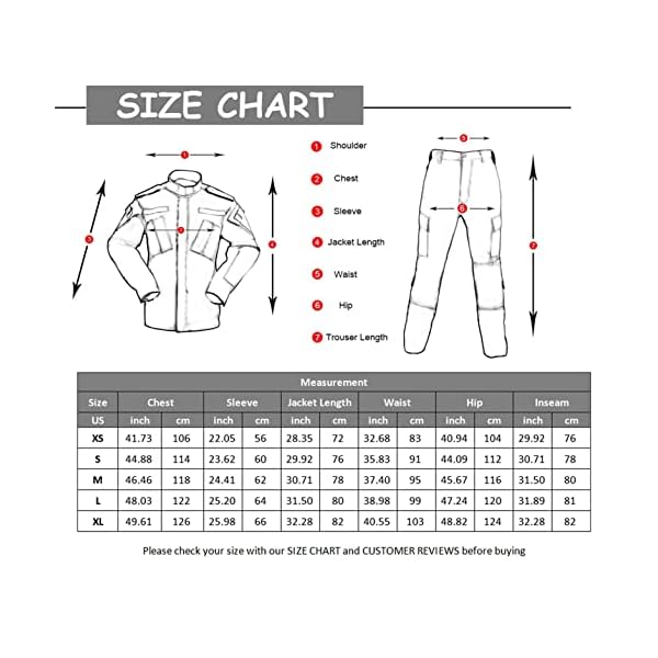 Mens Military Jacket and Camo Cargo Pants Tactical Hunting Pants BDU ACU Combat Uniform Set - Image 7