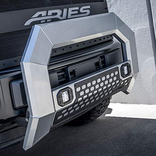 Image of ARIES 2155101 AdvantEDGE Chrome Aluminum Truck Bull Bar with Lights, Select Dodge, Ram 2500, 3500