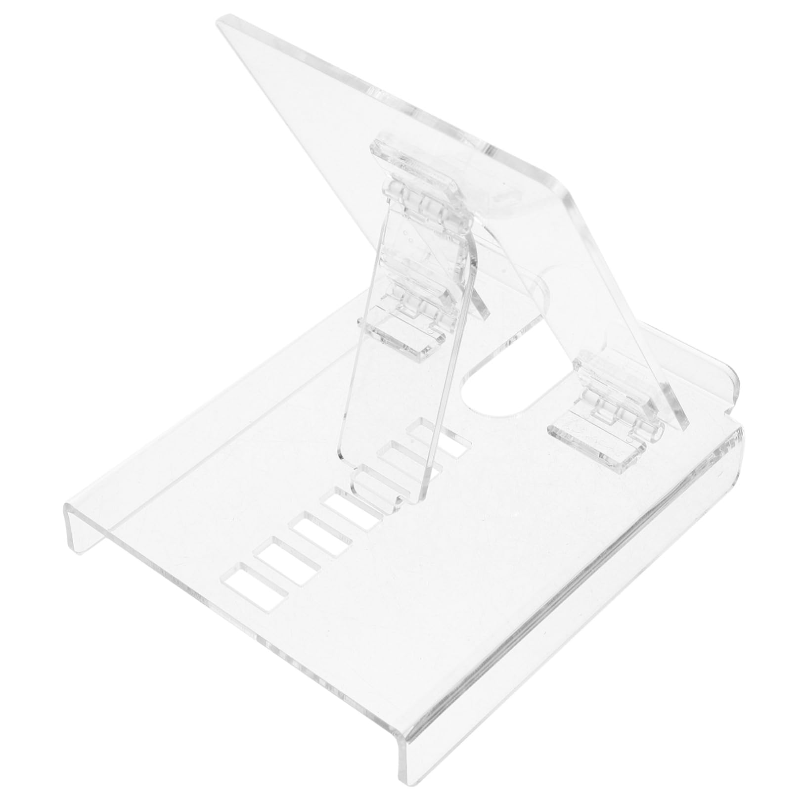 Uonlytech 5pezzi Supporto Per Tablet Regolabile Trasparente Stand Da Scrivania Portatile Per Ufficio e Casa Per Videochiamate e Visione Di Film Design Compatto e Antiscivolo