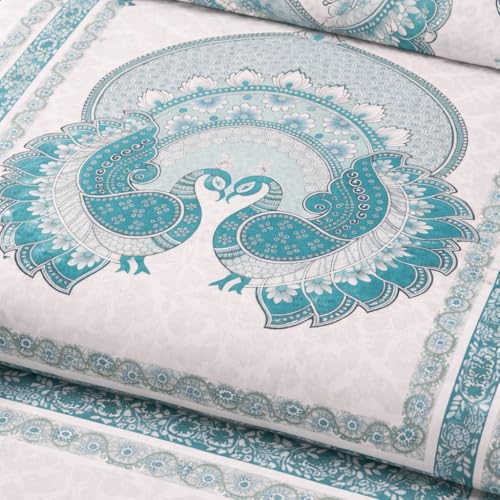 Image of DECORUM Premium 7D Digital Printed Cotton BEDSHEET (90 X 100) Inch with 2 King Size Pillow Covers - HIGH-Definition Design & Superior Comfort (Heavy Quality) BEDSHEET