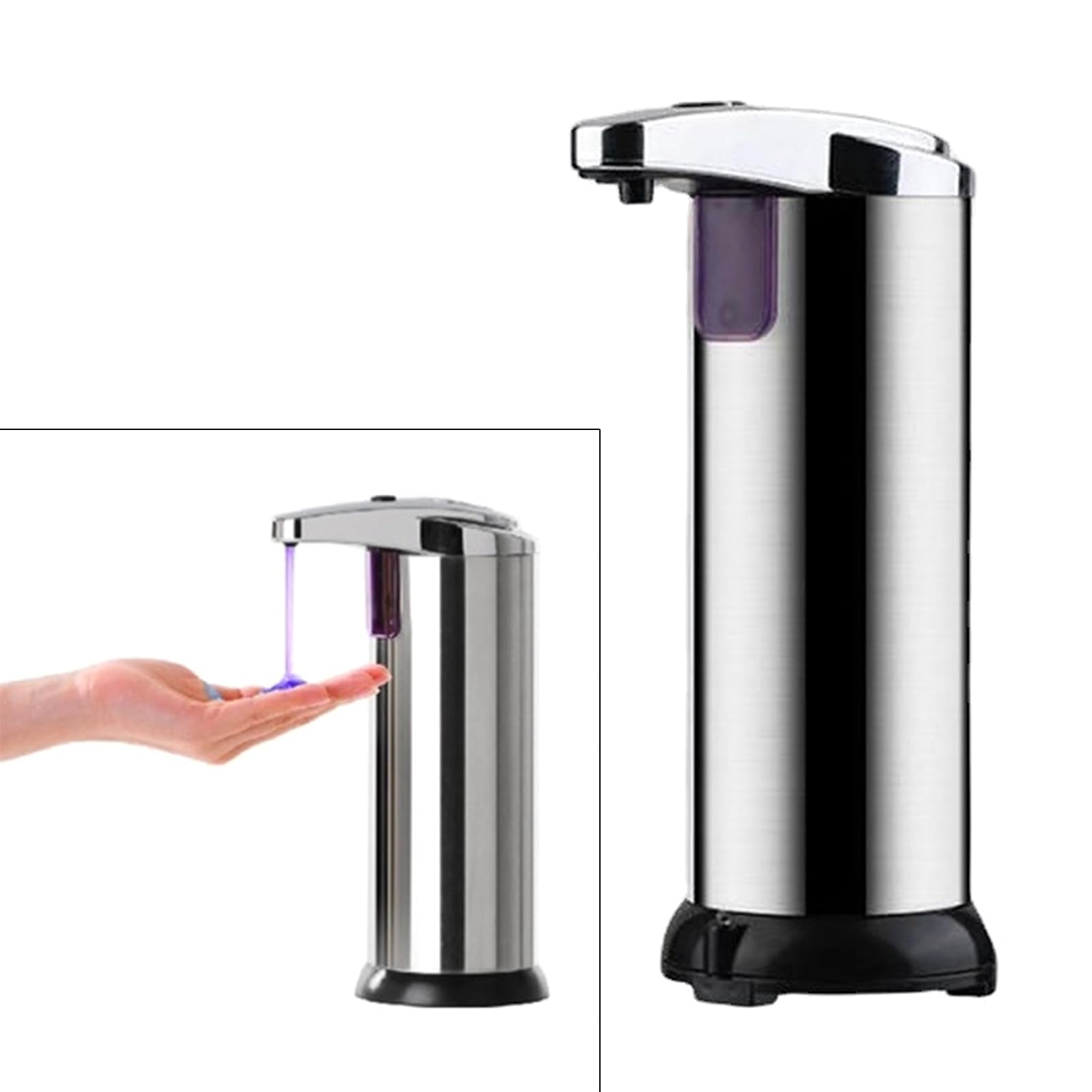 BOLOUY Automatic Soap Dispenser 250ml with Sensors 3 Adjustable Soap Dispensing Levels Liquid Hand Soap Dispenser Pump