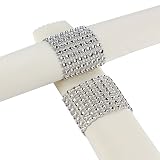 Plastic Rhinestone Napkin Rings Cum Holder for Chairs Sash Bows Banquet Wedding Birthday Party Decor
