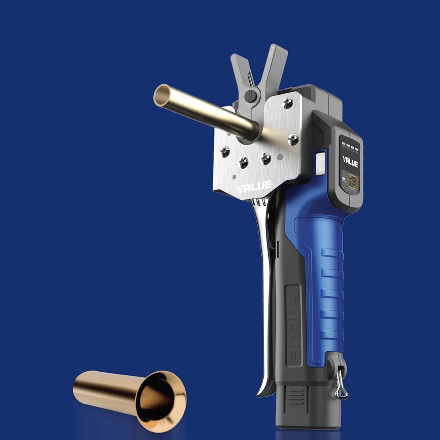 CARTELLATRICE ELETTRICA A BATTERIA C/INSERTI 1/4" 3/8" 1/2" 5/8" 3/4" PER TUBI CONDIZIONAMENTO
